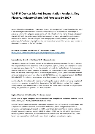 wi fi 6 devices market segmentation analysis