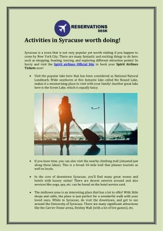 activities in syracuse worth doing syracuse