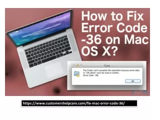Steps to Fix Mac Error Code 36