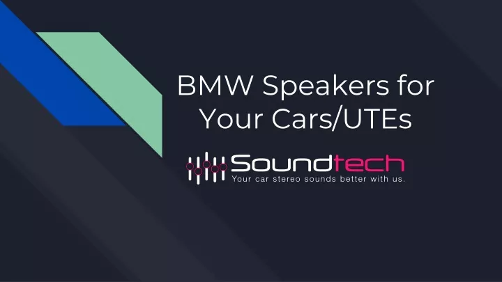 bmw speakers for your cars utes