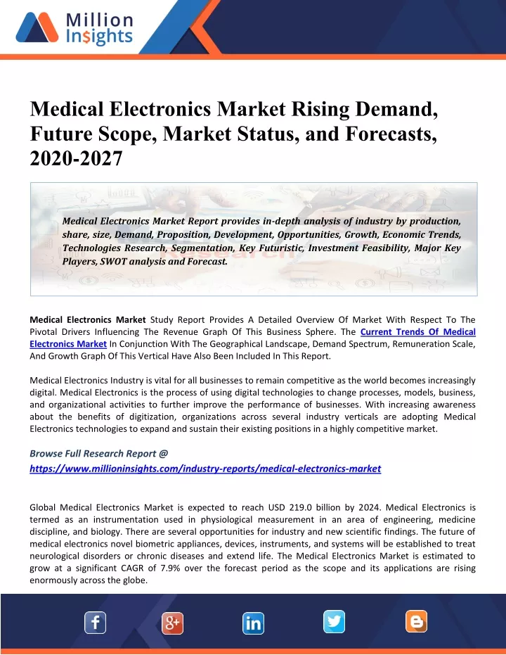 medical electronics market rising demand future