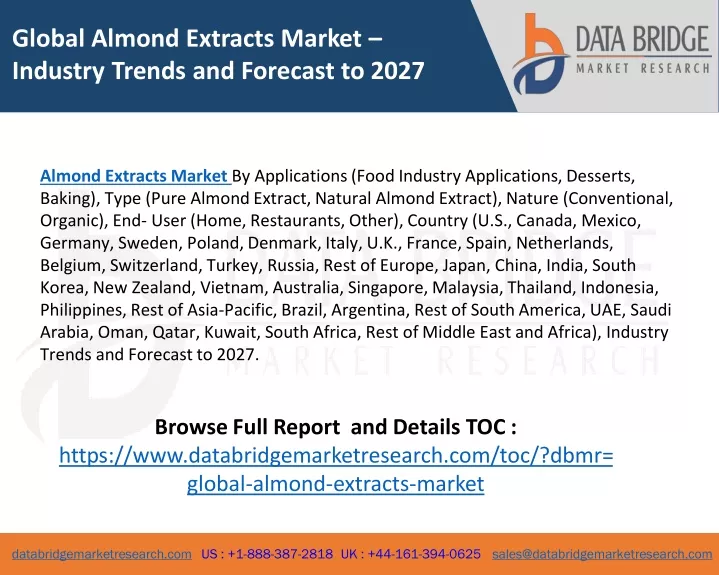 global almond extracts market industry trends