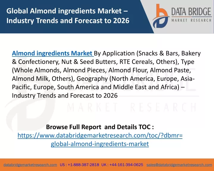 global almond ingredients market industry trends