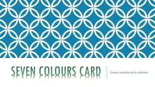 Plan your marriage with seven colours card wedding invitations