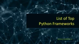 List of Top Python Frameworks