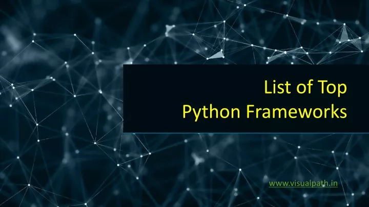 list of top python frameworks