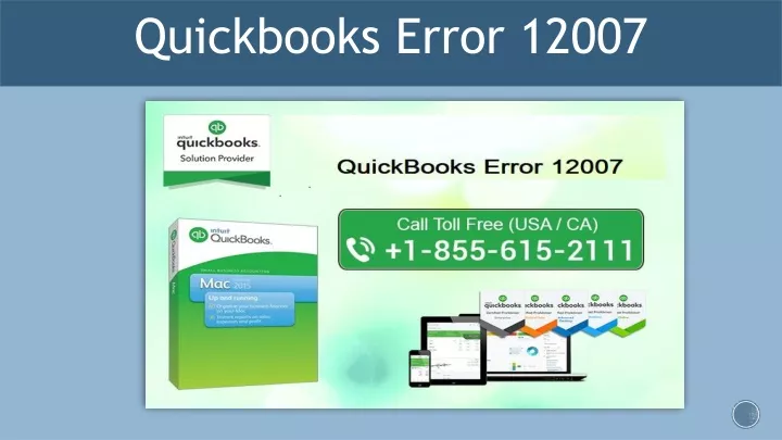 quickbooks error 12007