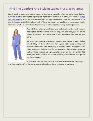 find the comfort and style in ladies plus size