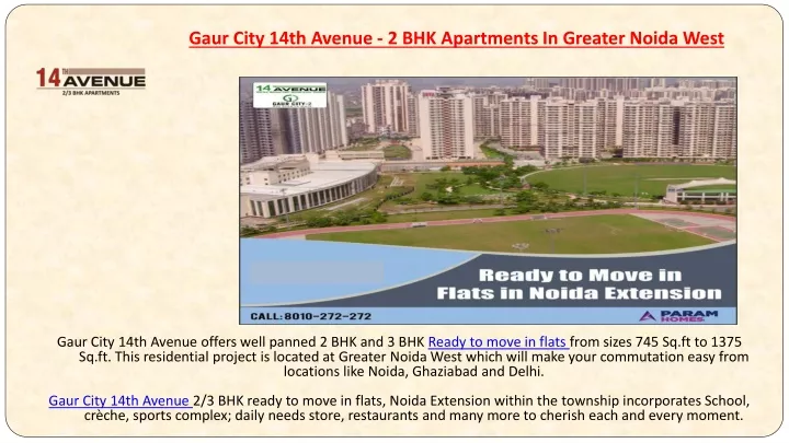 gaur city 14th avenue 2 bhk apartments in greater noida west