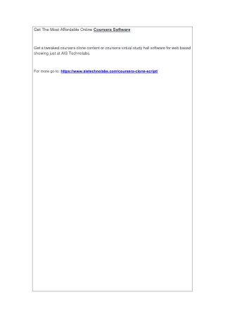 get the most affordable online coursera software