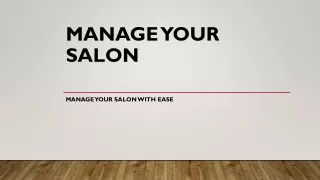 Manage Salon With Software