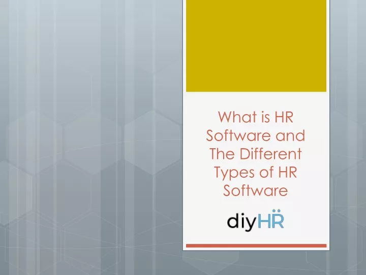 what is hr software and the different types of hr software