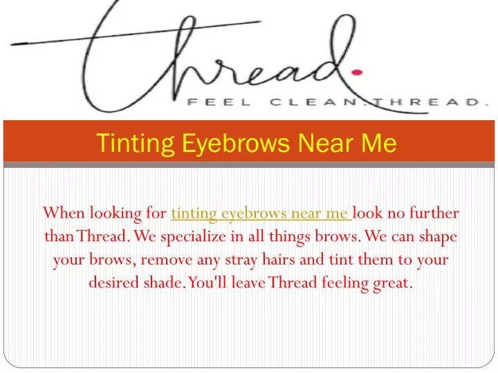 tinting eyebrows near me