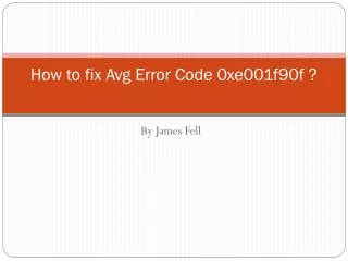 How to fix Avg Error Code 0xe001f90f ?