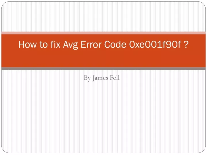 how to fix avg error code 0xe001f90f