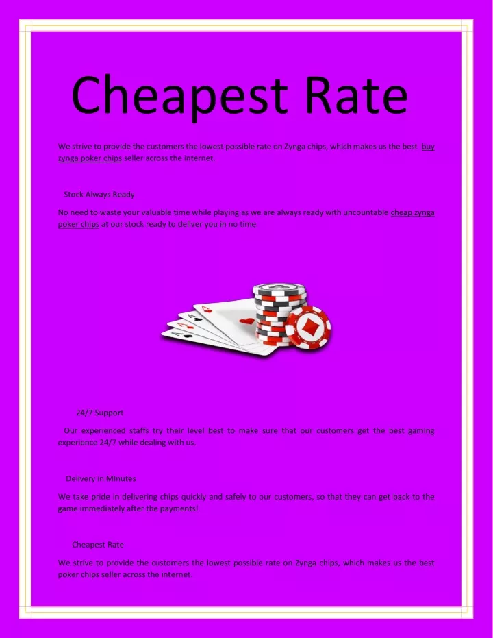 cheapest rate