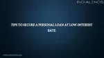 Tips to secure a personal loan at low-interest rate - slide 1