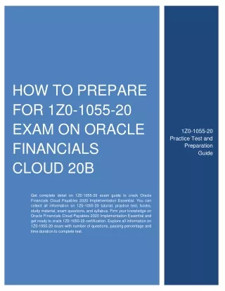 how to prepare for 1z0 1055 20 exam on oracle