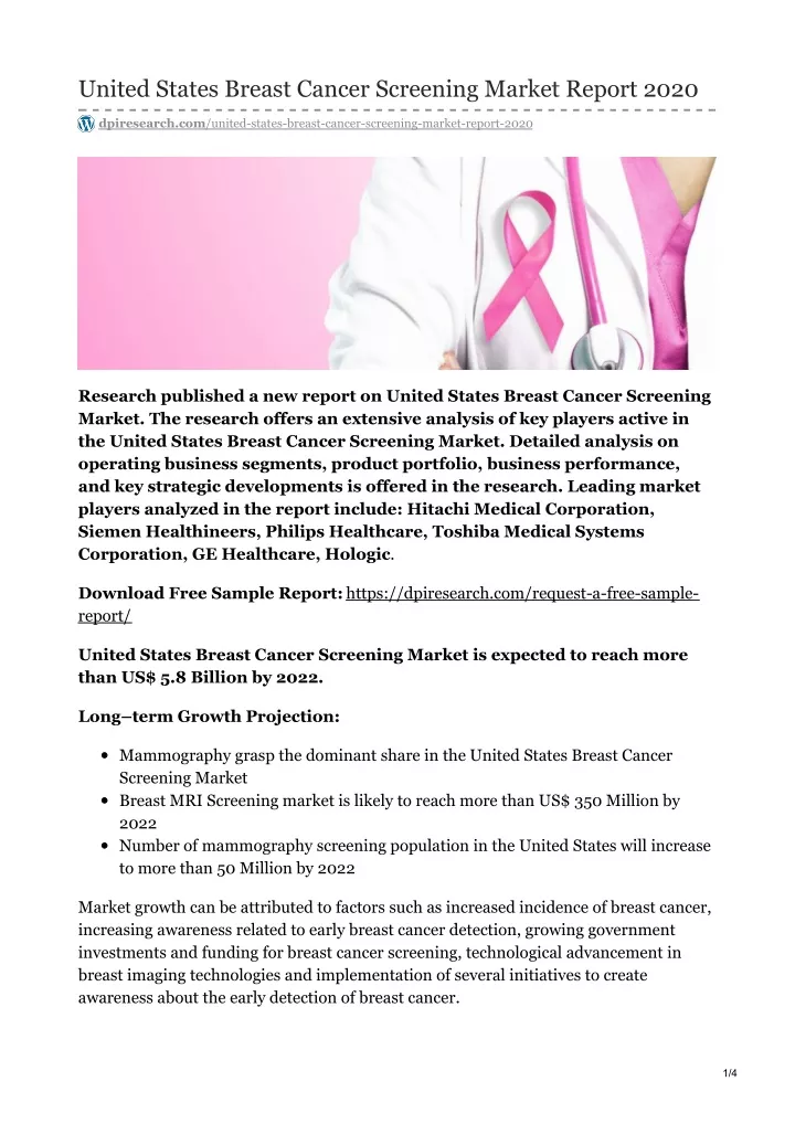 united states breast cancer screening market