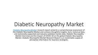 diabetic neuropathy market