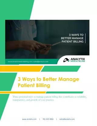 3 ways to better manage patient billing