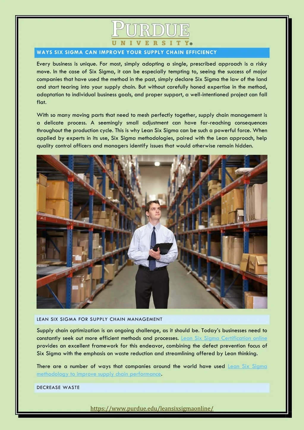 PPT - WAYS SIX SIGMA CAN IMPROVE YOUR SUPPLY CHAIN EFFICIENCY ...