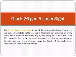 Glock 26 gen 5 Laser Sight