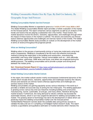 welding consumables market size by type