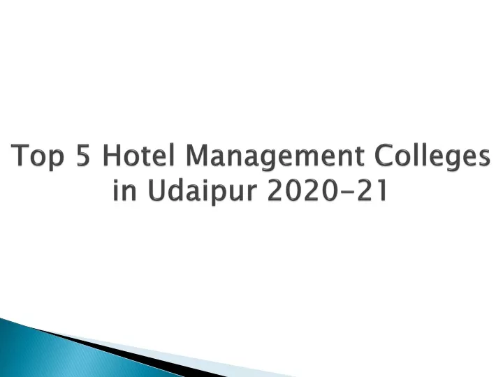 top 5 hotel management colleges in udaipur 2020 21