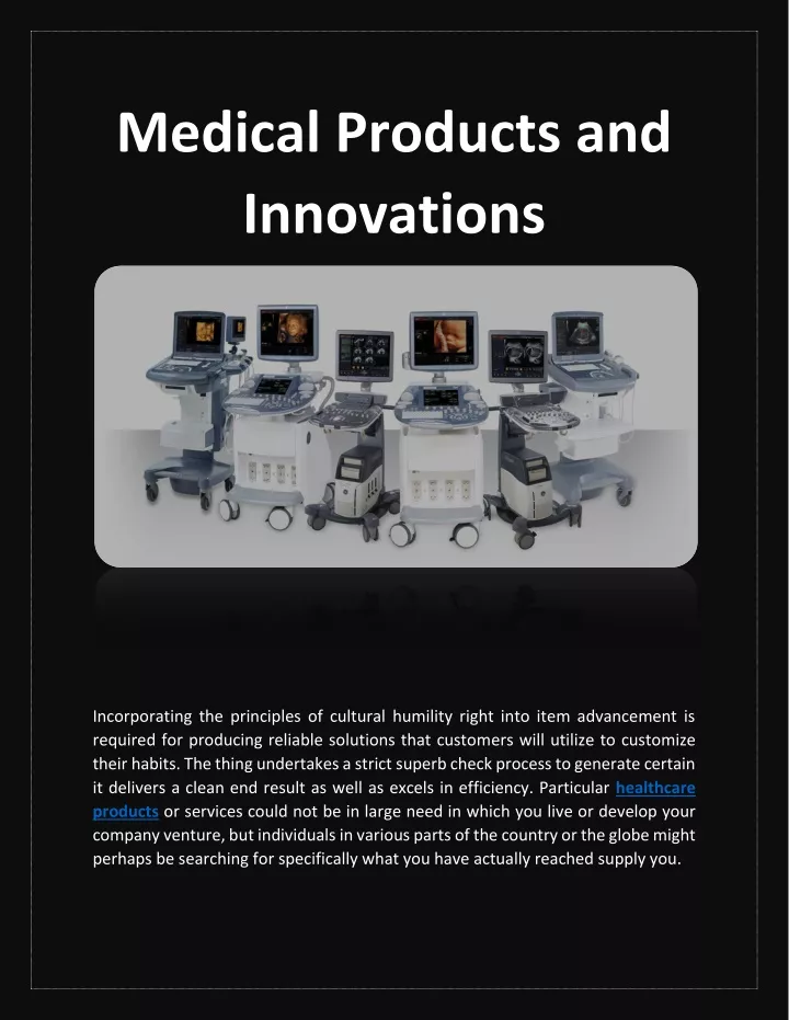 medical products and innovations