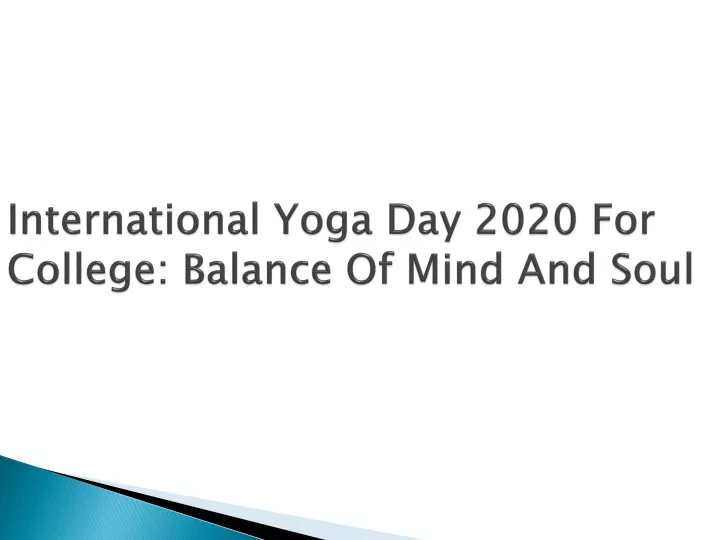 international yoga day 2020 for college balance of mind and soul