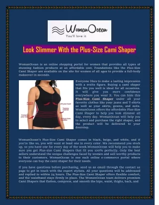 Look Slimmer With the Plus-Size Cami Shaper