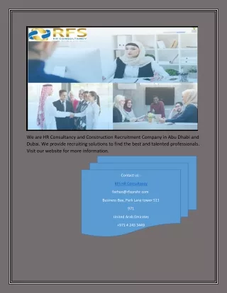 we are hr consultancy and construction