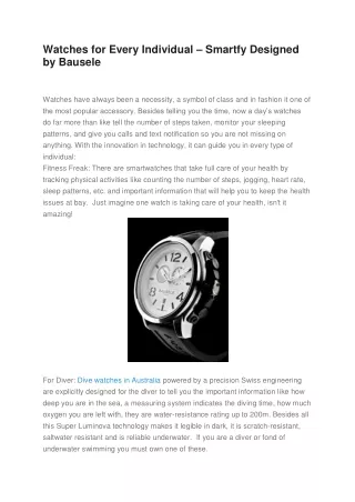 watches for every individual smartfy designed