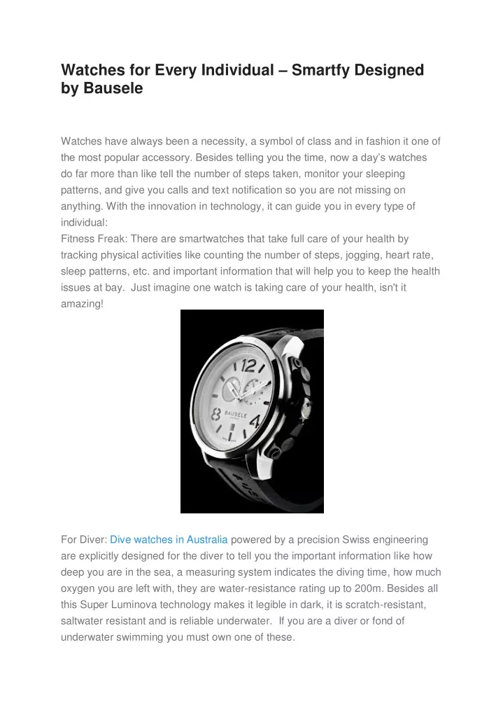 watches for every individual smartfy designed