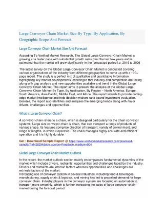 large conveyor chain market size by type