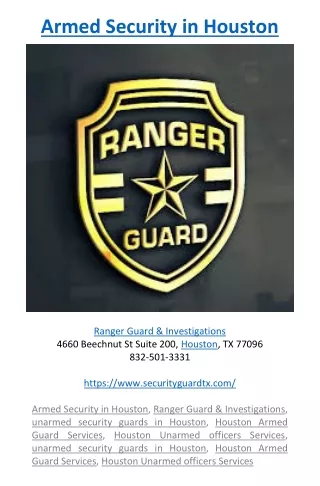 armed security in houston