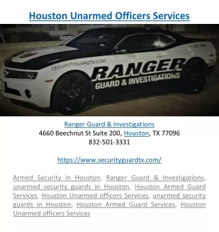 houston unarmed officers services
