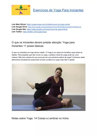 Exercícios de Yoga Para Iniciantes