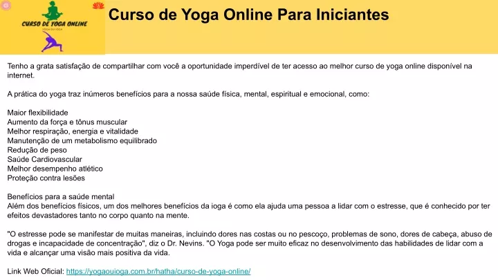 curso de yoga online para iniciantes