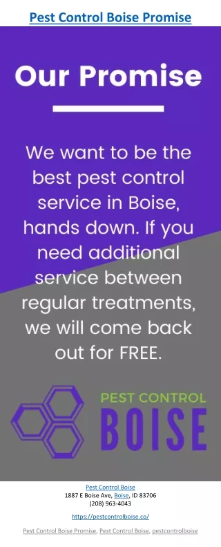 pest control boise promise
