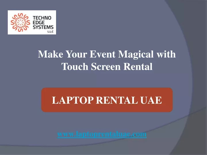 make your event magical with touch screen rental