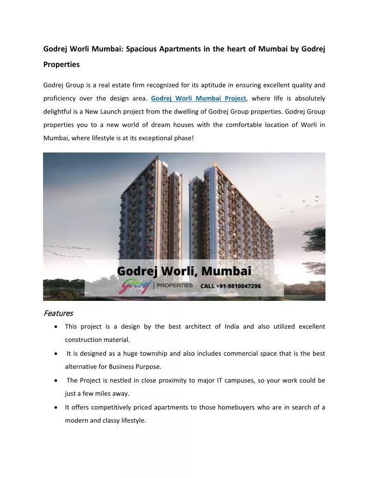godrej worli mumbai spacious apartments