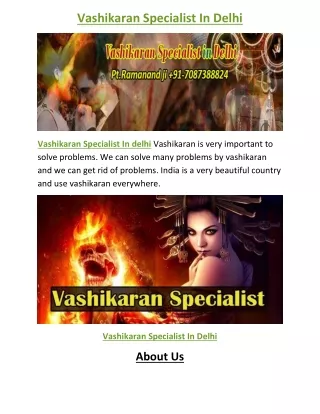 Vashikaran Specialist In Delhi || Best Vashikaran Specialist
