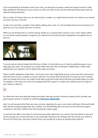 if you are planning to formulate a site of your