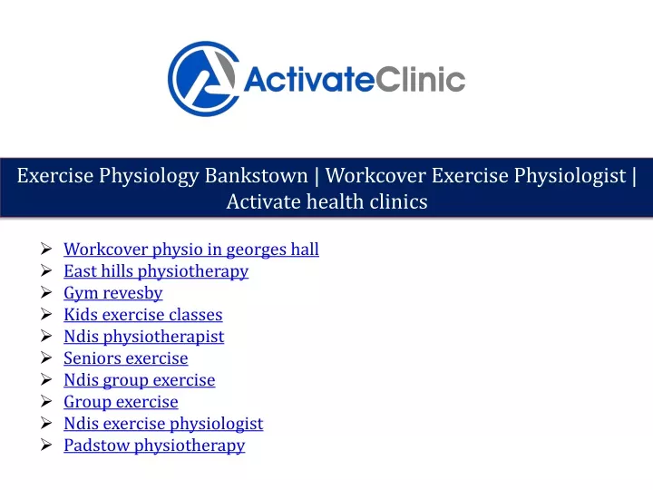 exercise physiology bankstown workcover exercise