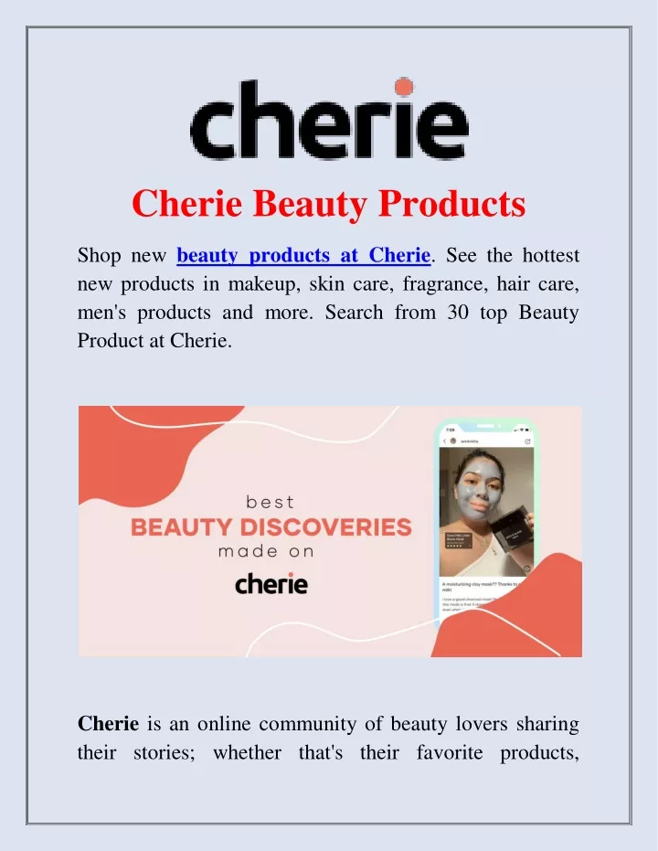 cherie beauty products