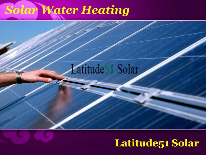 solar water heating