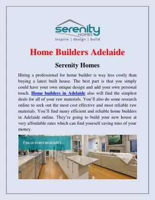 home builders adelaide