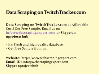 data scraping on twitchtracker com